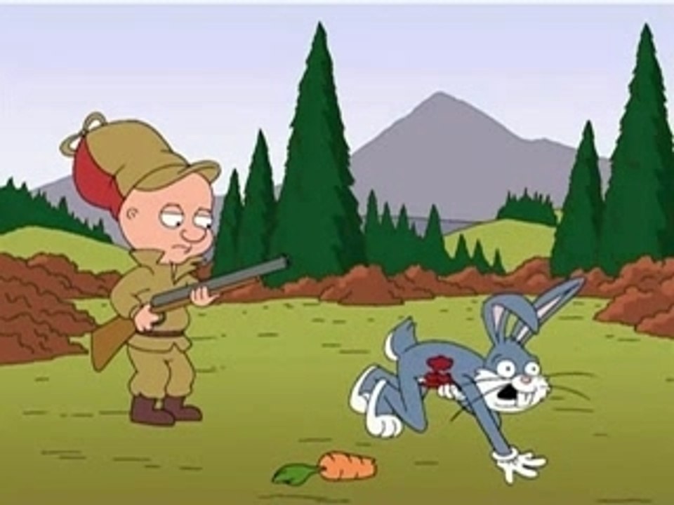 Elmer et Bugs bunny (Enfin il l'a eu !)