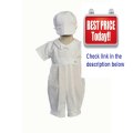 Best Deals Cotton Seersucker Christening Baptism Romper with Hat Review