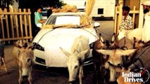 Jaguar XF Pulled By Donkeys In India For Protest