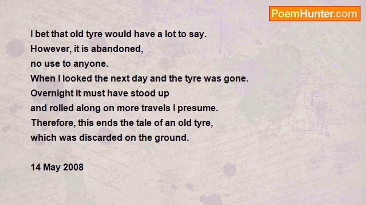 David Harris - An Old Tyre (Fun Poem 79)