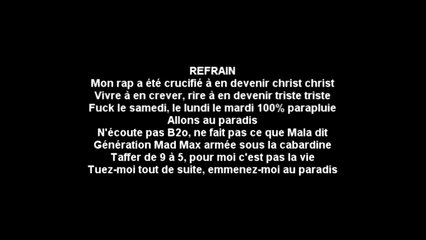 Booba - Paradis (Paroles / Lyrics)