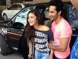 Varun Supports Injured Alia During Promotions