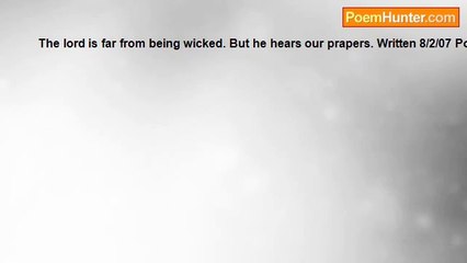 Susie Sunshine - The Lord is far from being wicked