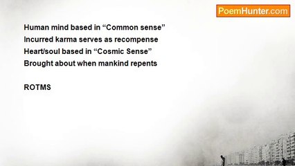 Ray Lucero - COMMON SENSE or COSMIC SENSE?