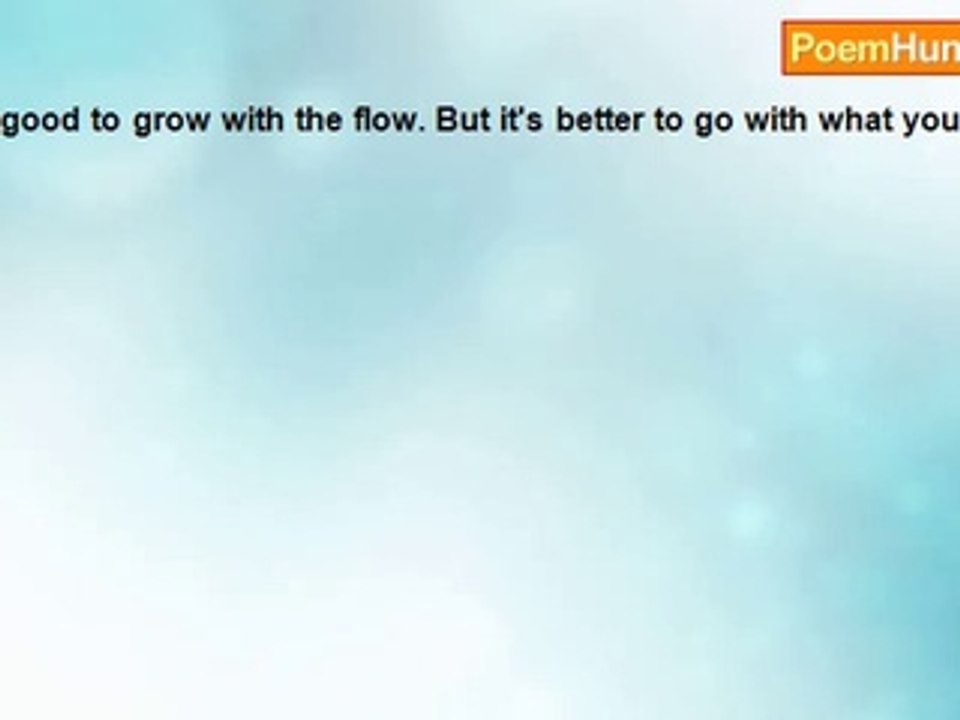 Susie Sunshine - It's good to grow with the flow