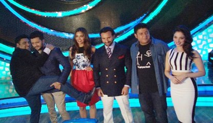 Saif Ali Khan and Ritesh Deshmukh on the set Of DID Lil Masters