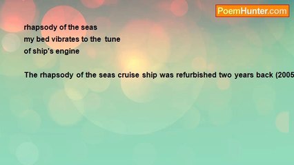 john tiong chunghoo - Travel Haiku - Rhapsody of the Seas
