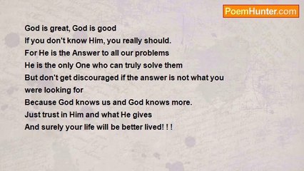 Jean Evans - God Is Great, God Is Good