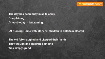 Dorothy (Alves) Holmes - A Silly Rhyme To Pass The Time