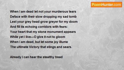 Joseph Mary Plunkett - When I am Dead