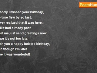 bill moritz - Happy Belated Birthday