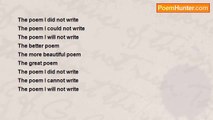 Shalom Freedman - The Poem I Did Not Write