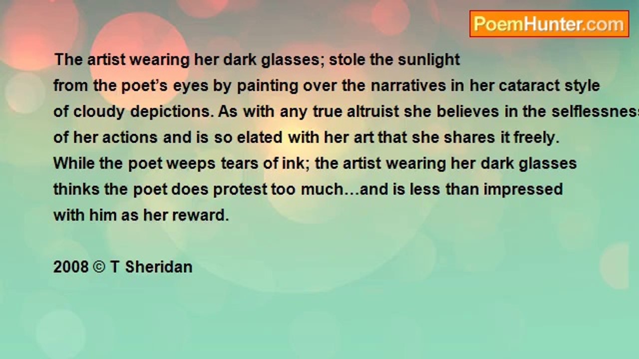 Ted Sheridan - Oppressive Expressionistic Poetry for the Sake of Art