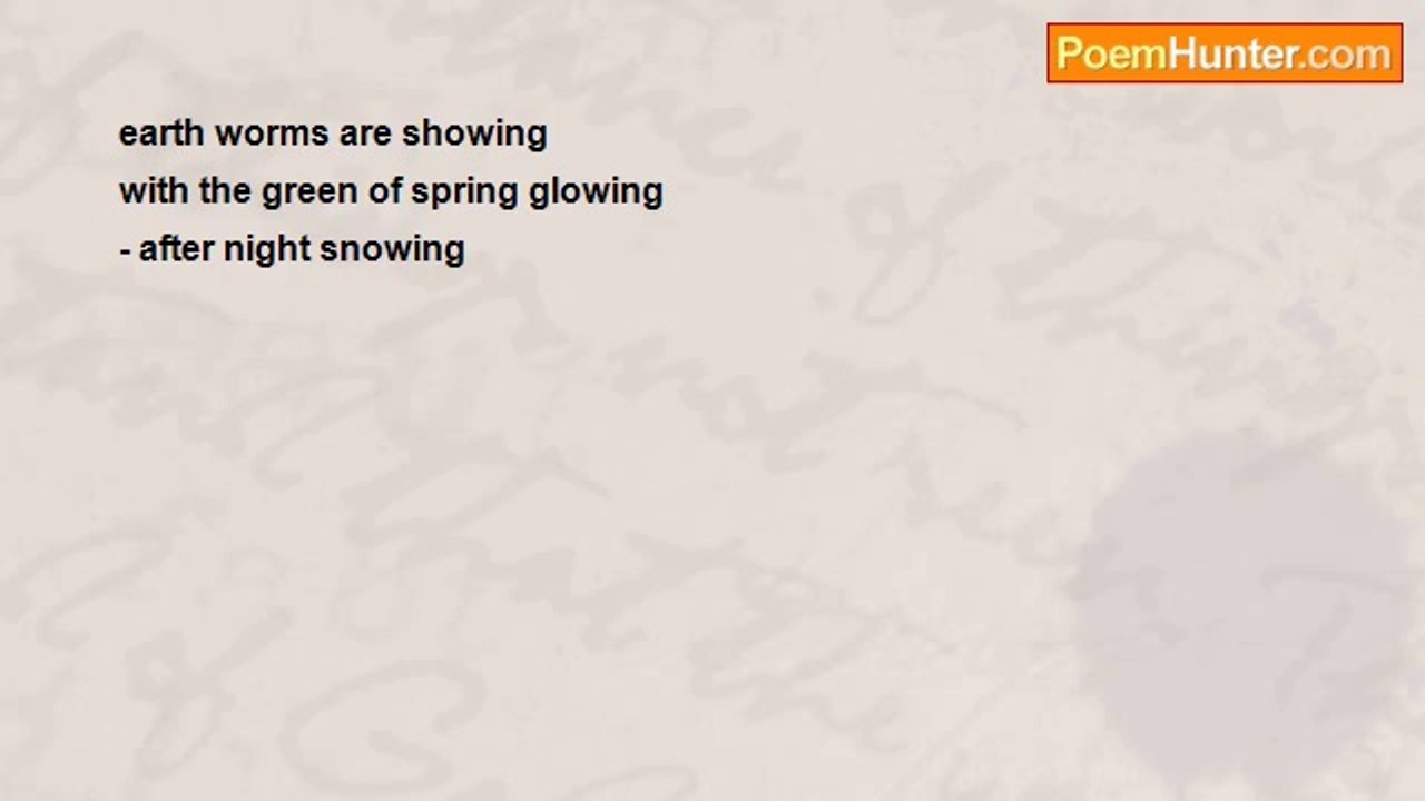 Peter S. Quinn - rime spring haiku