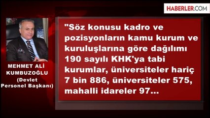 Kamuya 10 Bin Kişi Alınacak