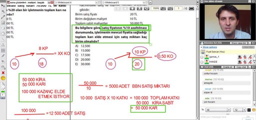 Soru Çözümleri - Maliyet - Başabaş Noktası