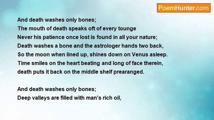 Is It Poetry - and death washes only bones