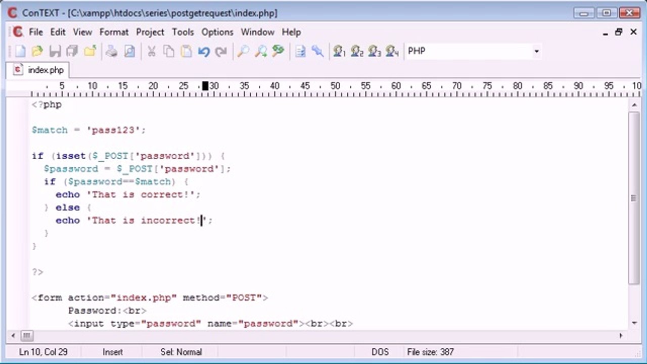 70 - Working with $_POST Variables
