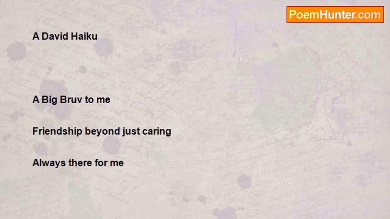 JoJo Bean - (09)  A David Haiku