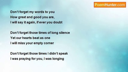 Claire Ann Pajo Sansolis - Don't Forget (22nd)