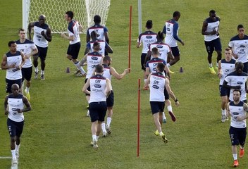 Exercices de vivacité à Ribeirao Preto avant France - Honduras