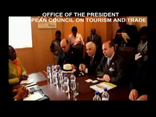 VICEPRESIDENT OF ZIMBABWE J.T.R. MUJURU IN DALOGUE WITH THE PRESIDENT OF EUROPEAN COUNCIL ON TOURISM AND TRADE-DR. CARAGEA ANTON