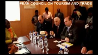 VICEPRESIDENT OF ZIMBABWE J.T.R. MUJURU IN DALOGUE WITH THE PRESIDENT OF EUROPEAN COUNCIL ON TOURISM AND TRADE-DR. CARAGEA ANTON