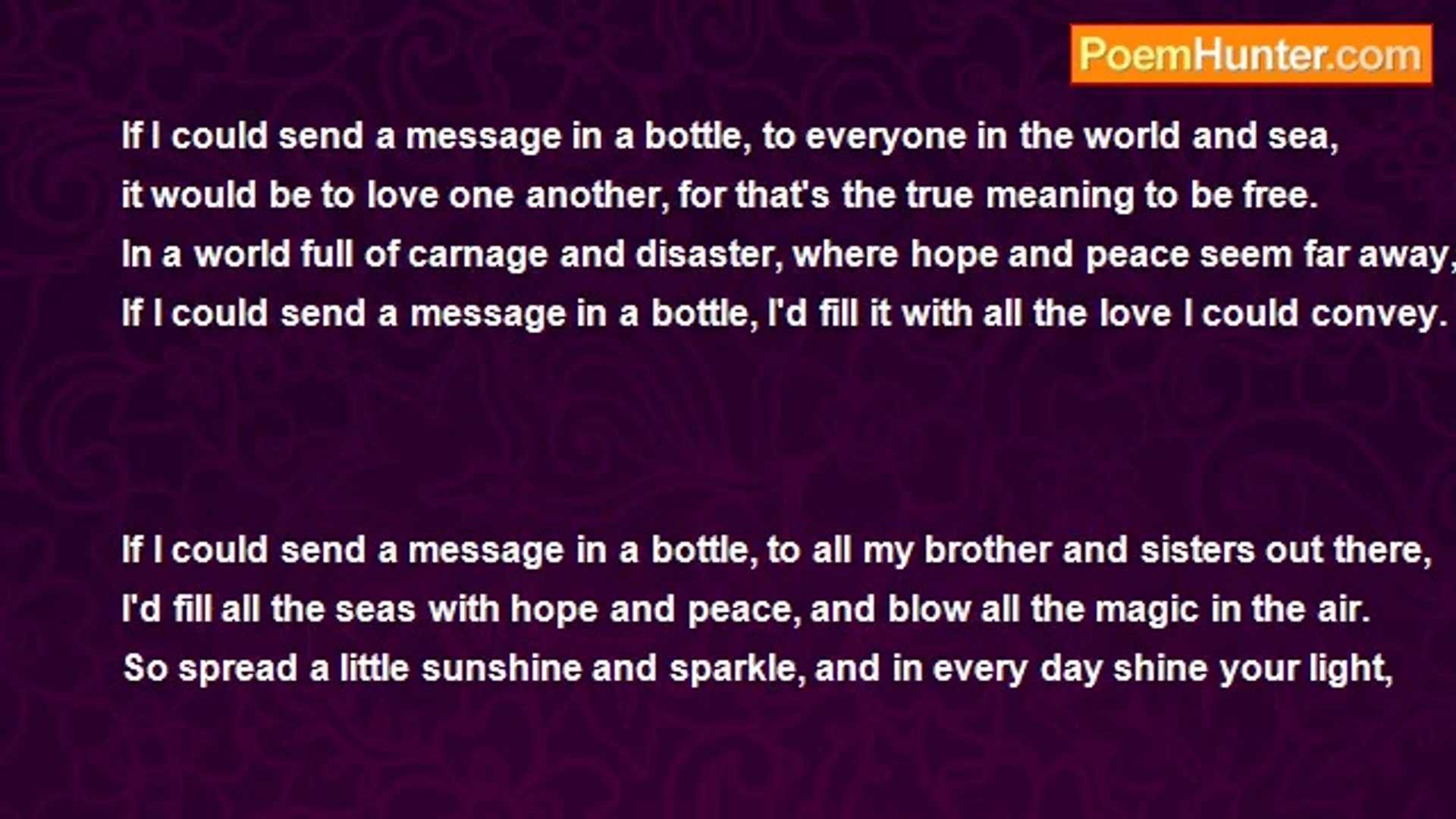 ⁣Rebecca Wiles - Message In A Bottle