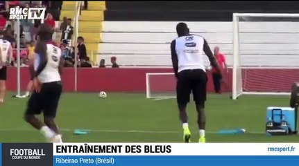 Em treino, franceses rolam abraçados no chão