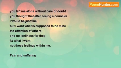 Michelle Dickson - SUICIDE is not a WANT but a NEED