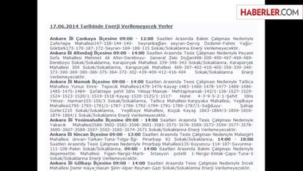 Ankara ve Bazı İllerde Elektrik Kesintisi Yapılacak