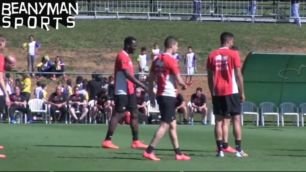 World Cup 2014 - Belgium Training - In Good Spirits Despite Lukaku & Witsel Disagreement