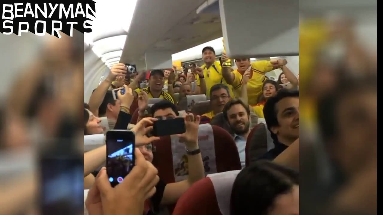 World Cup 2014 - Radamel Falcao Films On Board The Colombia Plane To Belo Horizonte