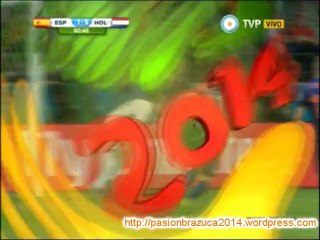 España 1 Holanda 5 (Relato Sebastian Vignolo) Mundial de Brasil 2014 Los goles