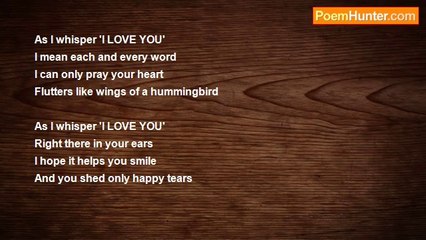 norman hale - As I whisper 'I LOVE YOU'