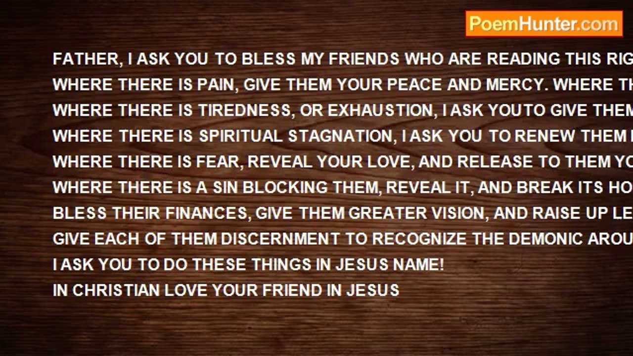 cheryl mcbride - FRIENDSHIP PRAYER