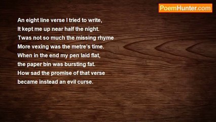 Sailing to windward - Eight line curse