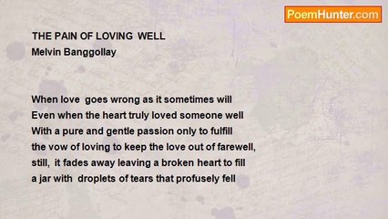 MELVIN BANGGOLLAY - THE PAIN OF LOVING  WELL