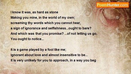 Frances Lugtu - I do not request, I dare not suggest for you to be mine...