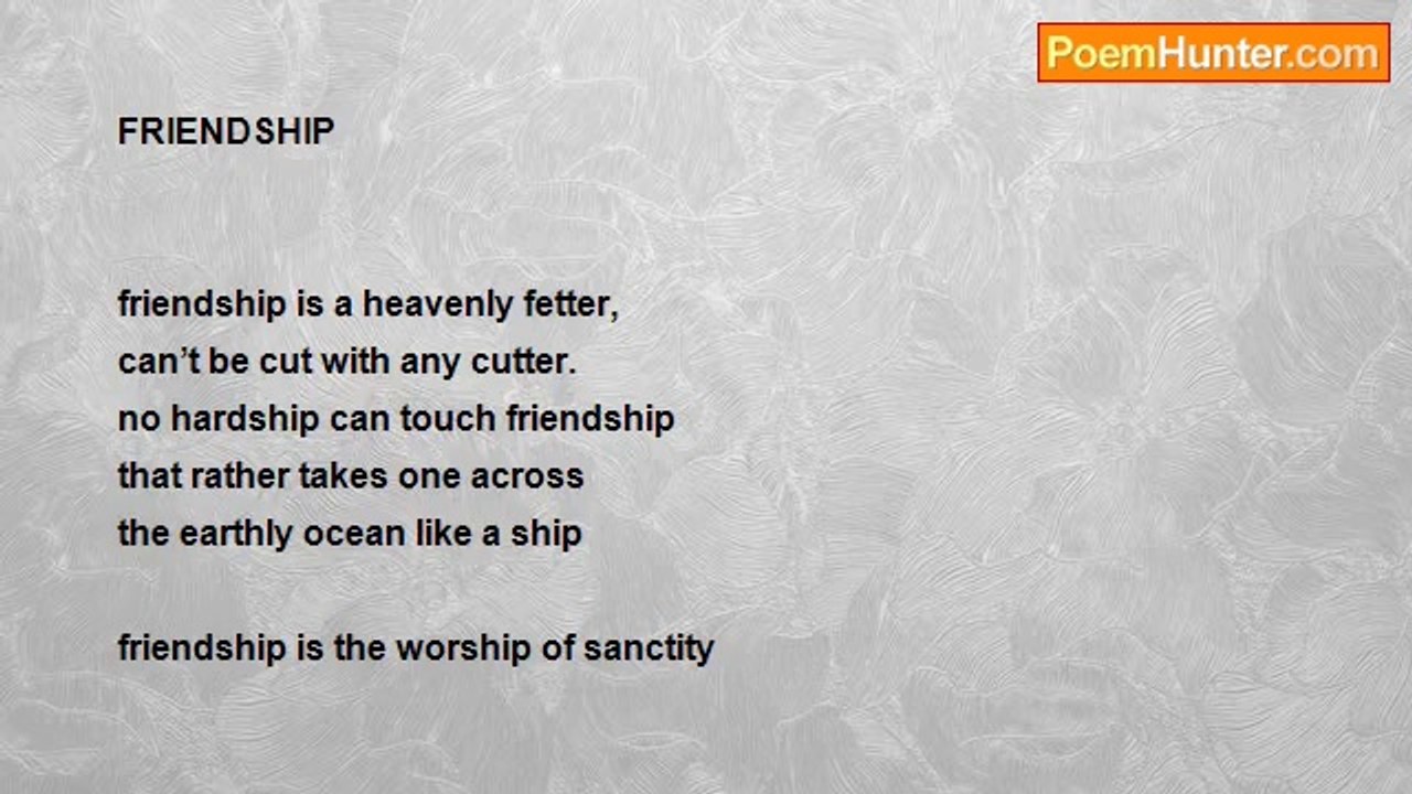 SANKAR SARKAR - FRIENDSHIP