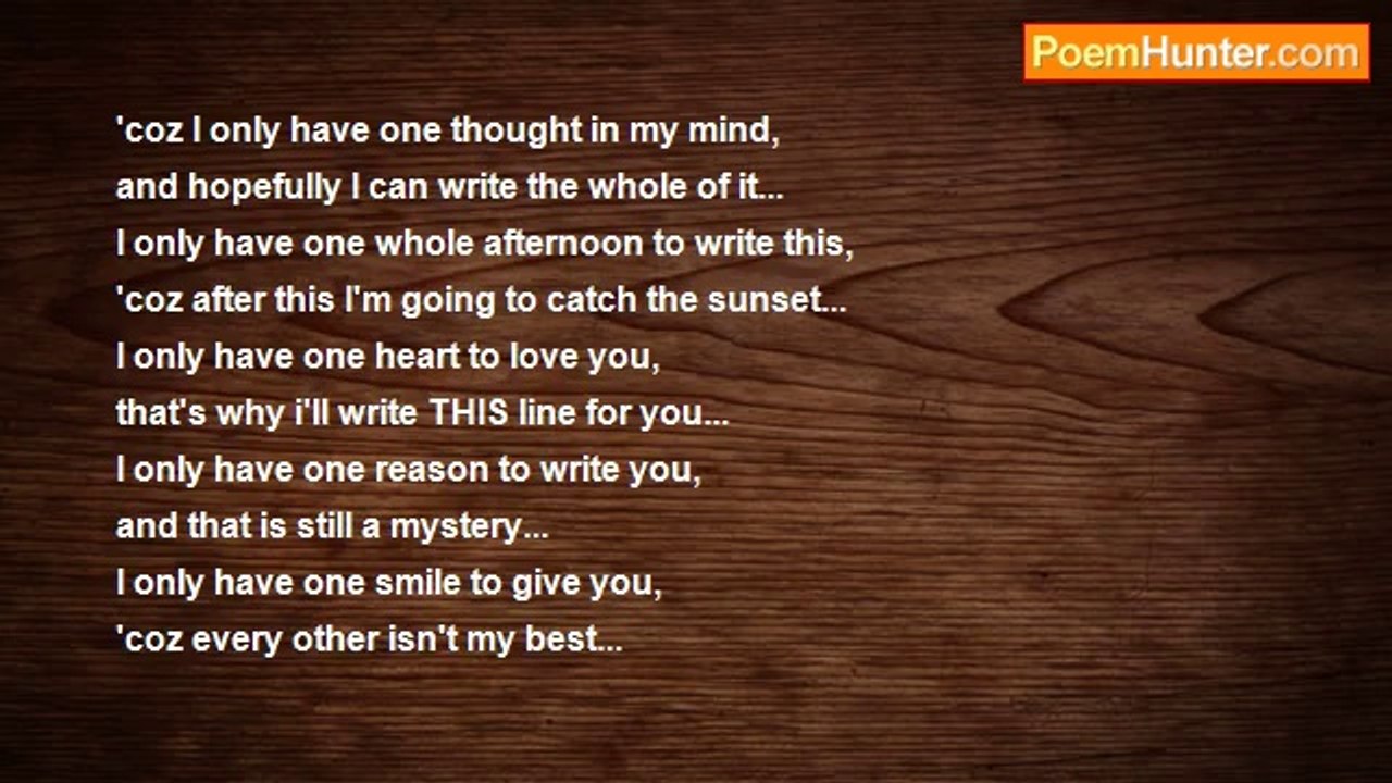 Geovanni Leaño - I Only HAve One...