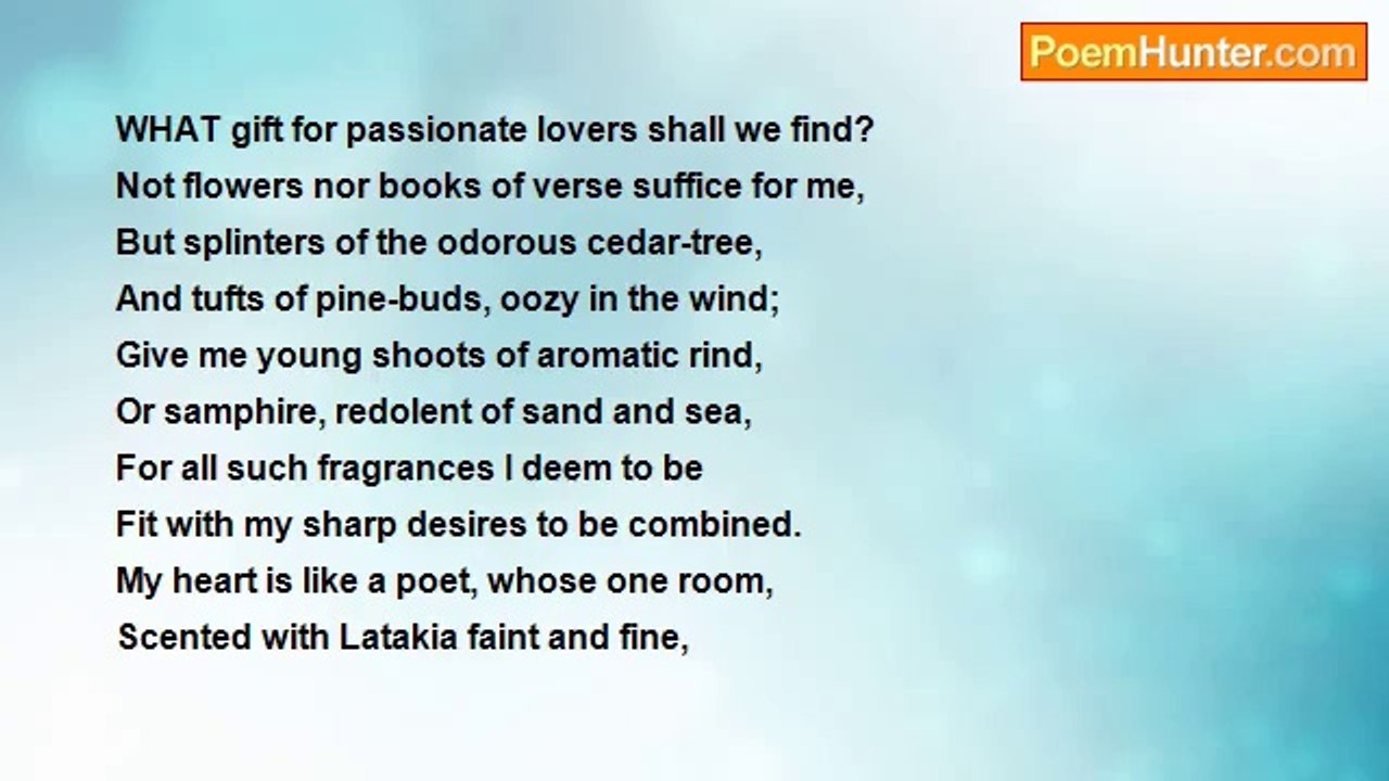 Edmund William Gosse - Perfume