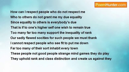 Francis Duggan - How Can I Respect People