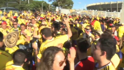 Brasil 2014 - Los aficionados de Colombia, con ganas de fiesta