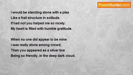 Jyoti Sunit Chaudhary - My Gratitute For Your Virtue (Sonnet)