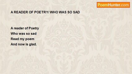 Shalom Freedman - A Reader of Poetry /Who Was So Sad