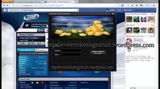 Télécharger Gratuit Top Eleven Générateur June-July 2014 - Top Eleven Hack Tokens, Coins, Cash
