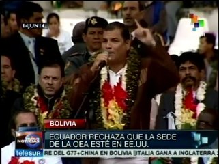 Ecuador rechaza enérgicamente que sede de la OEA esté en EE.UU.