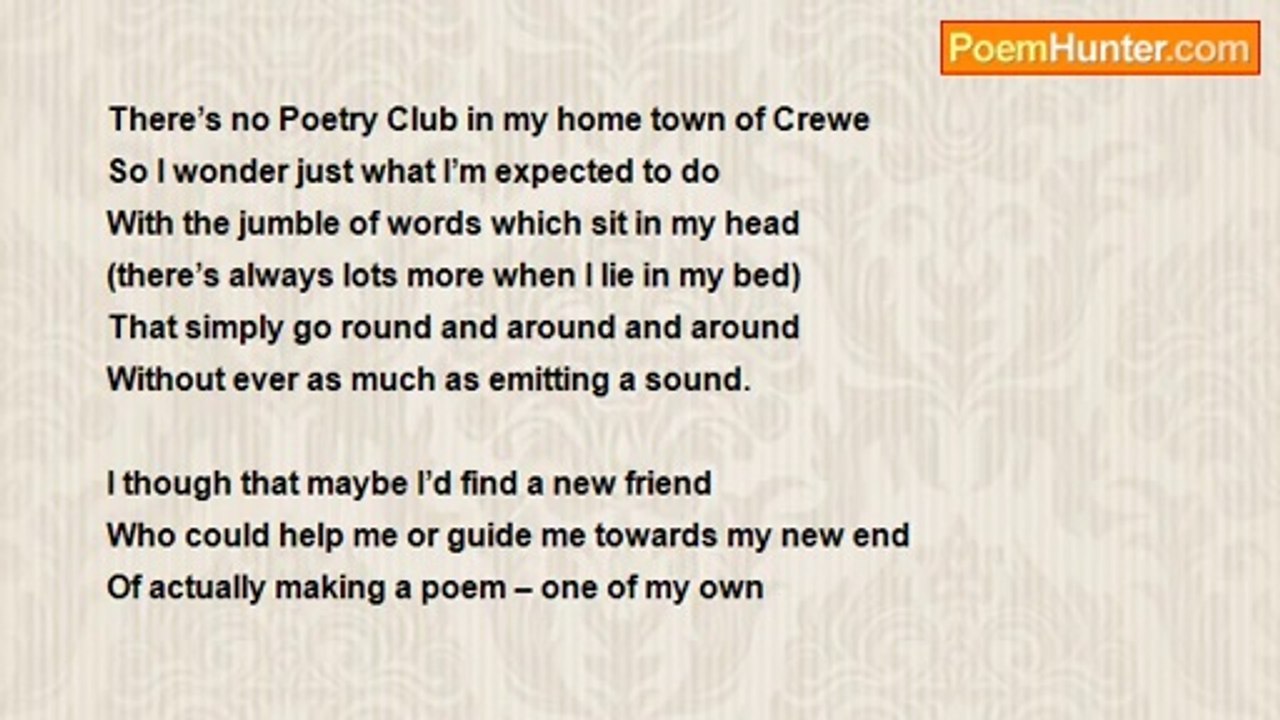 tony darwen - The Crewe Poetry Society