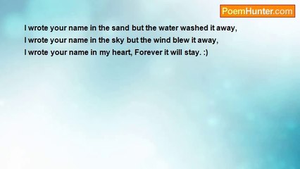 Hannah Russell - I wrote your name